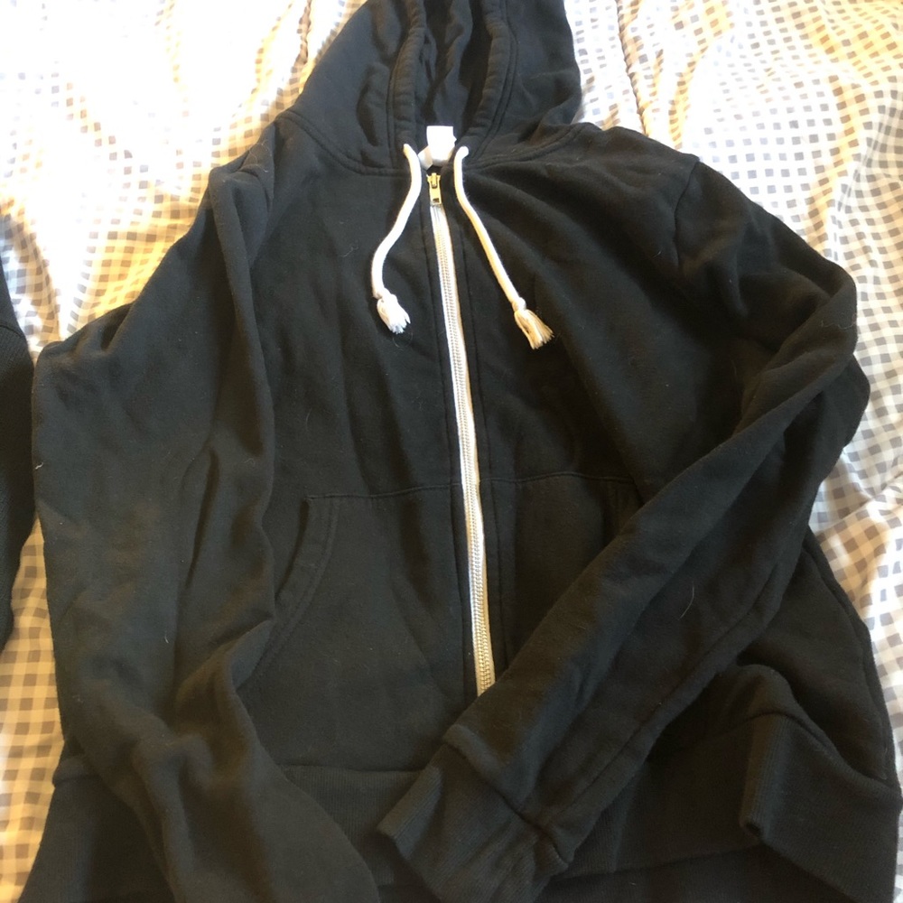 H&M black zip up hoodie, Large
